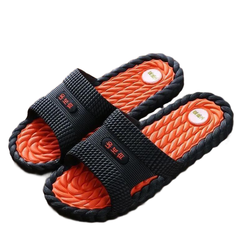 FOOTOPPO Men's Breathable Summer Indoor Shower Bathroom Slippers Non-Slip Home Sandals for Men and Women