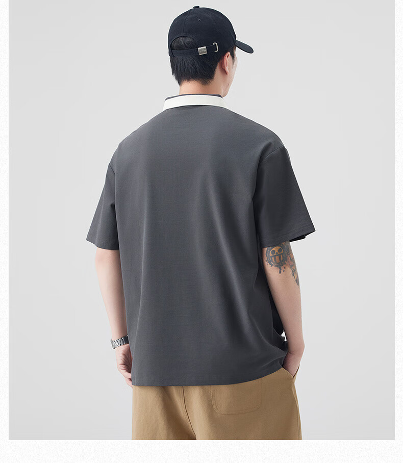 MMOPTOP Father's Day Solona Antibacterial Polo Shirt Summer Men's Xinjiang Cotton Business Ice Silk Short Sleeve MP13 Black 3XL 3