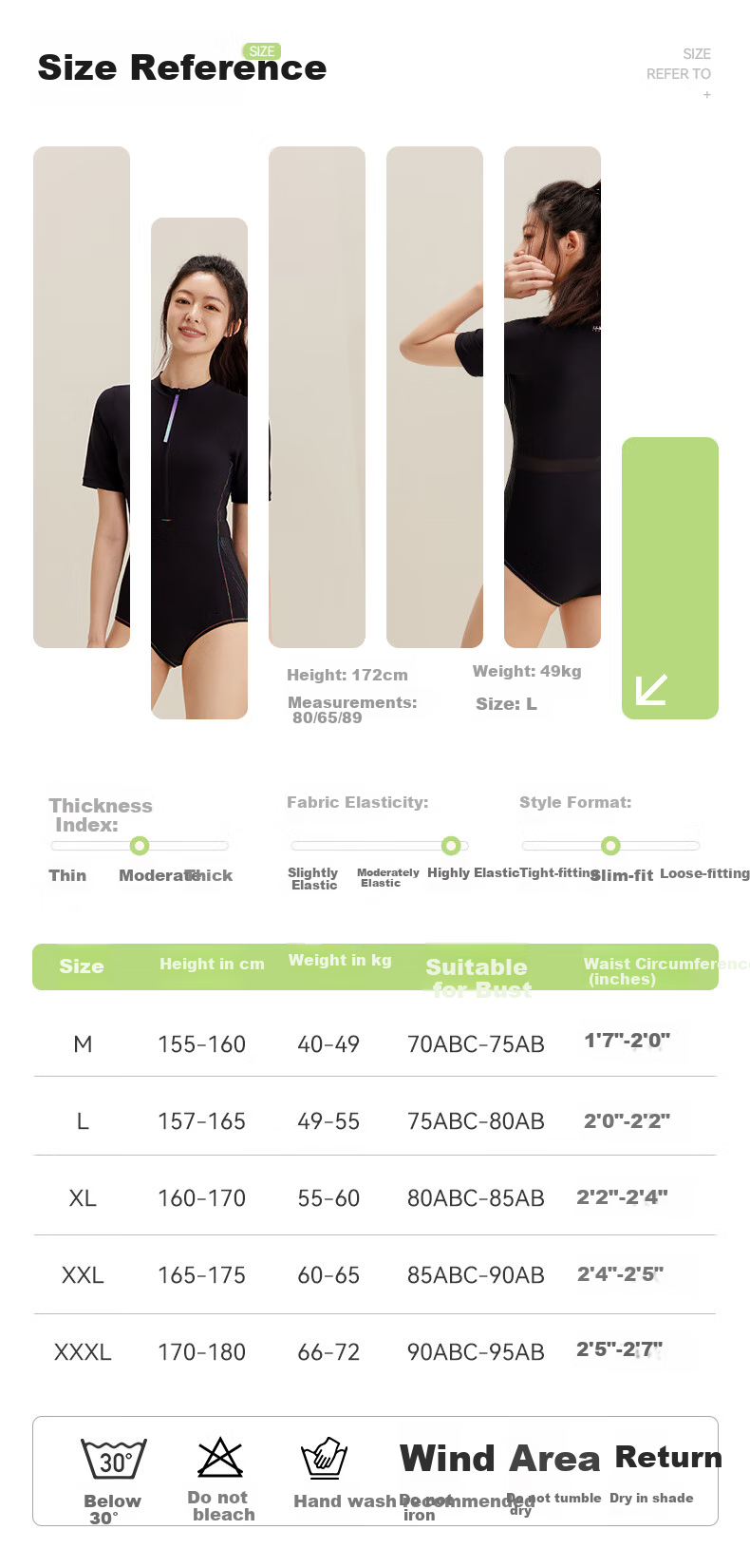 Li-Ning Women's One-Piece Triangle Swimsuit, Professional Training Competitive Speed Swimming Suit, Ladies Sports Hot Spring Swimwear, 0161 Black XL 7