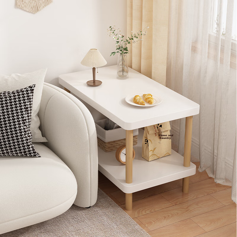 FENJIEXIAN Side Table, Coffee Table, Sofa End Table, Storage Rack, Thickened Side Table, Double-Layer Storage Tea Table, Simple Bedside Cabinet
