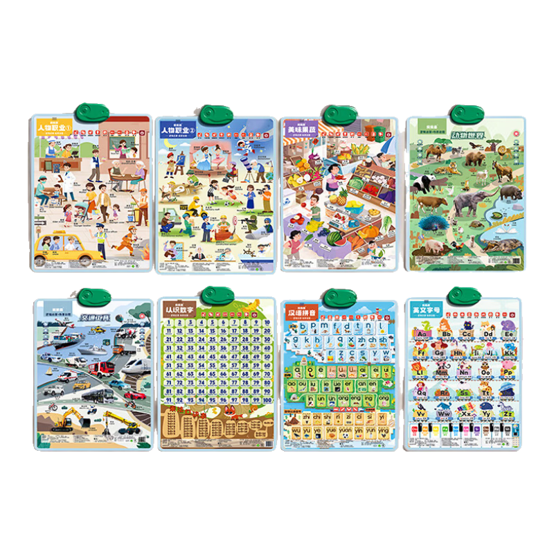 Leleyu Early Education Audio Scene Logic Wall Chart, Baby Cognitive Enlightenment Learning Sticker Toy, Birthday Gift for Boys And Girls