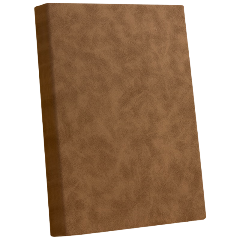 M&G Business Notebook, Sheepskin Cover, Thick Journal, Meeting Minutes Book, Office And Exam Preparation Notebook, 25K/120 Sheets, Brown APNFM007