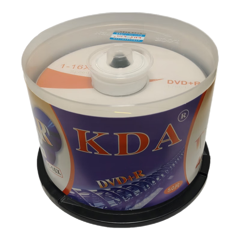 KDA DVD+R Business Office 16x Speed 4.7GB Blank Discs/Rewritable Discs/Recordable Discs/CDs in Bulk 50 Pieces DVD Recordable Discs Customizable Numbered Discs