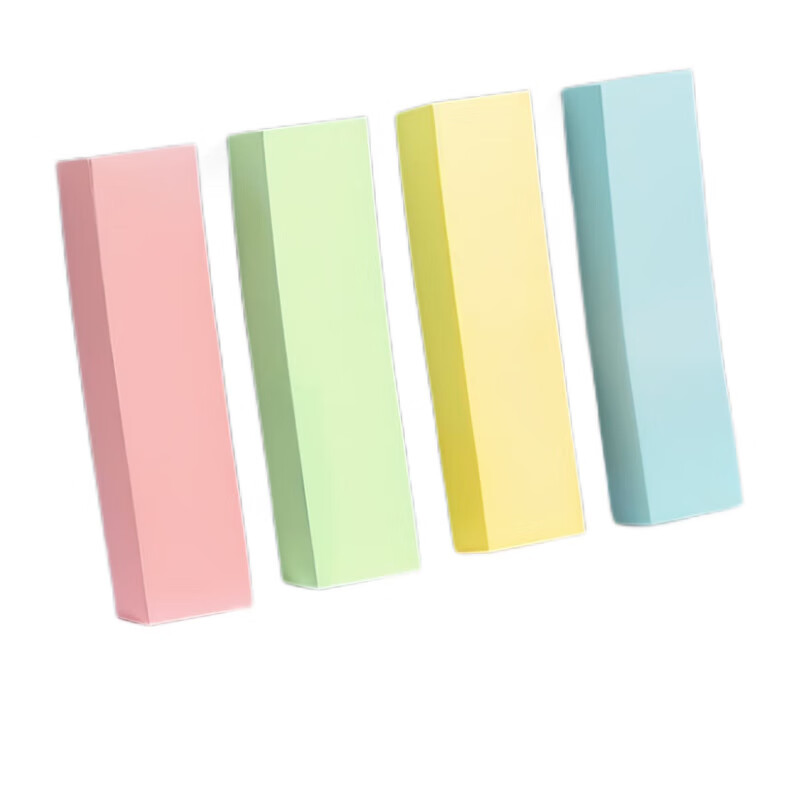 Deli 400 Sheets 4-Color Striped Sticky Notes (Upgraded Thick Version), 76*19mm Memo Pads, 7730