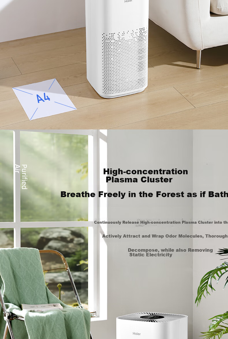Haier Air Purifier for Indoor Use, Recommended for Mothers And Babies, Removes Formaldehyde, Smoke Odors, Benzene, Ionizes Dust, Eliminates Odors And Allergens in Offices, Disinfects And Purifies The Air 7
