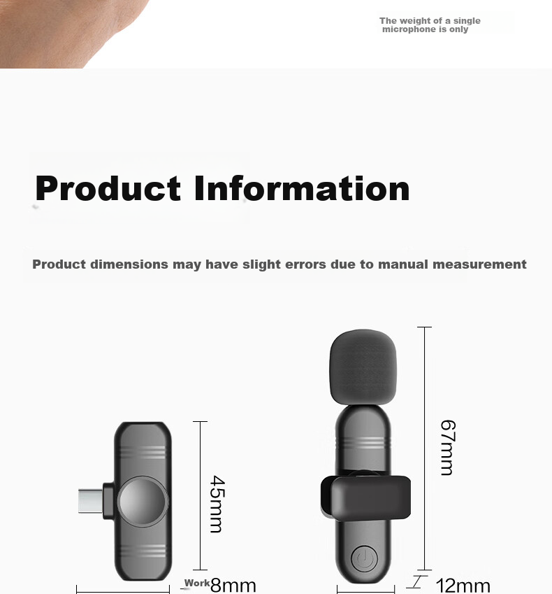 Deli Wireless Lavalier Microphone, Live Streaming Host Short Video Outdoor Shooting Audio Recording Smart Noise Reduction Mobile Phone Computer Speaker Pickup Microphone One-To Compatible with Apple And Android MN520 15
