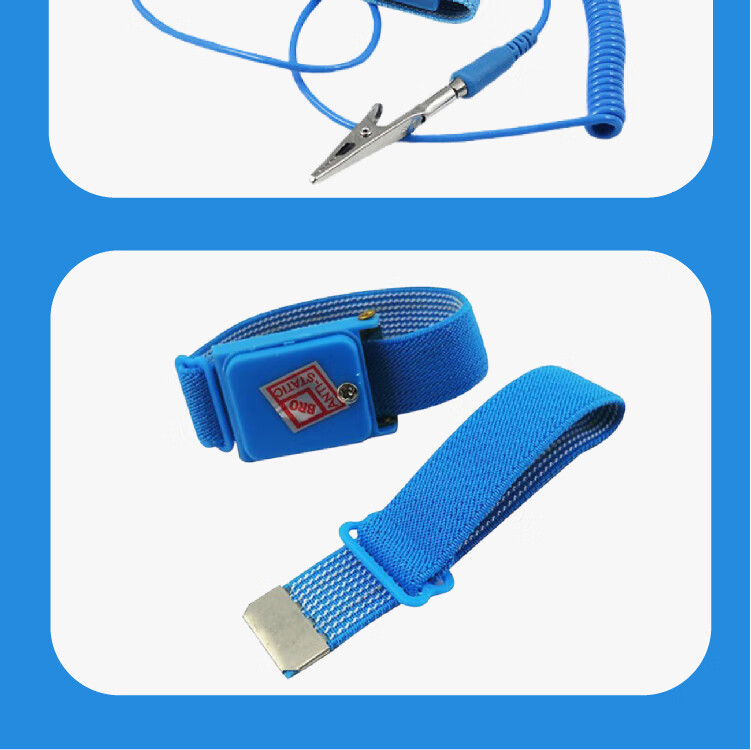Mitz Anti-Static Wrist Strap Electronic Factory Workshop Maintenance ESD Wristband PVC 2m Cord Length [5pcs/Pack] 3