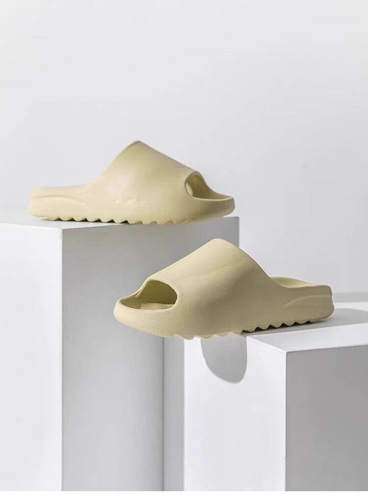 Guoluofi Coconut Slippers Men Summer Thick Sole Soft Home Couple Outdoor Wear White Size 39-40 10