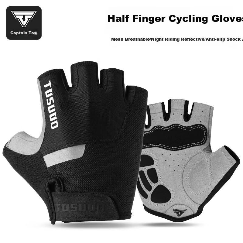TOSUOD Summer Cycling Half Finger Gloves Road Mountain Bike Anti-slip Shock-absorbing Short Finger Gloves Cycling Wear Gear
