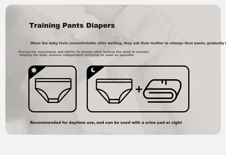 EMXEE Potty Training Pants Unisex Baby Washable Diaper Pants Children's Underwear Toilet Training Bamboo Panda Size 90 6