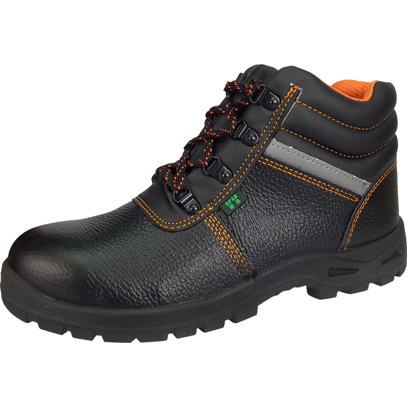 DUNWANG Work Safety Shoes High-Top Model 9348 Steel Toe Anti-Smash Cowhide Breathable Durable Non-Slip Unisex Protective Work Shoes Size 42