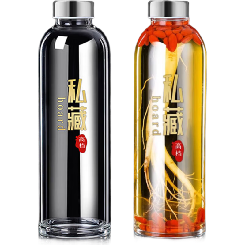BJ Glass Bottle, Empty Bottle for Infusing Liquor, Specialized Glass Container for Homemade Alcohol, High-Quality Liquor Bottle, Empty Bottle for Infusing Liquor