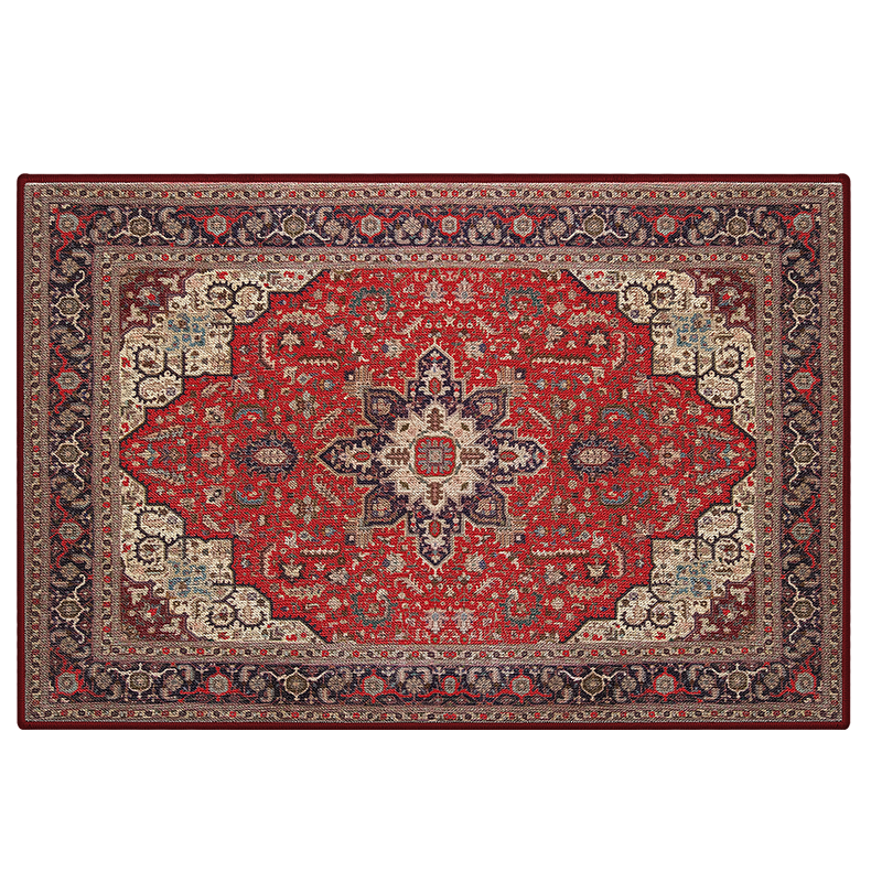 Dajiang Entrance Door Mat, Traditional Chinese Style Foyer Rug, New Chinese-Style Red Festive Entrance Mat, 80x120cm