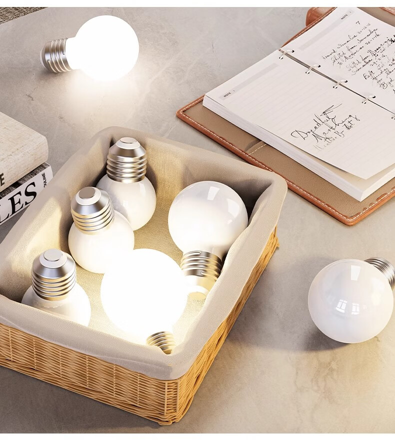 Labota Eye Protection LED Bulb Full Spectrum Dragon Ball Bulb Three-Color Light Study Desk Lamp E27 Screw Base 27