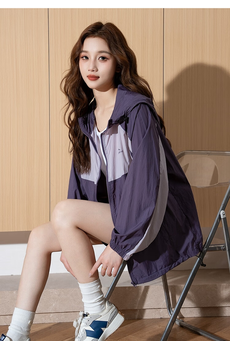 TonLion 2026 Women's Hooded Contrasting Color Patchwork Jacket, Workwear Coat, Simple Women's Outerwear, Casual Cardigan for Wome 7