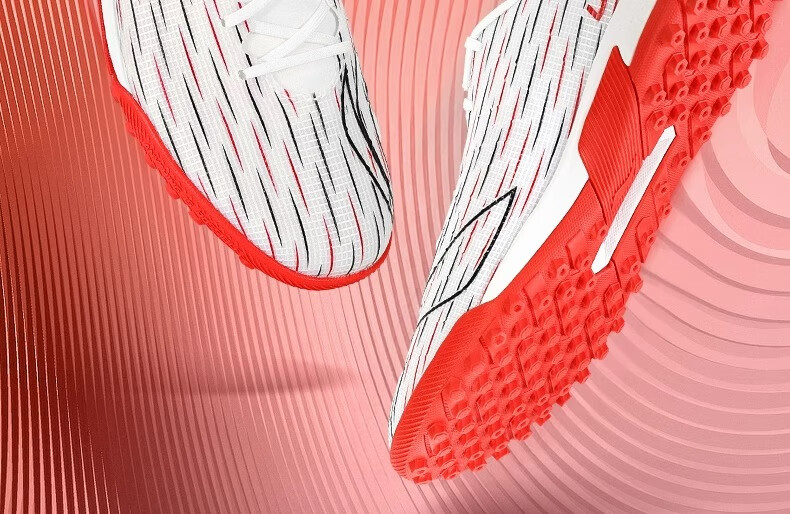 Li-Ning Football Shoes Studs Adult Men Women Children Qixie 3 Youth Primary School Professional Cleats White 43.5 2