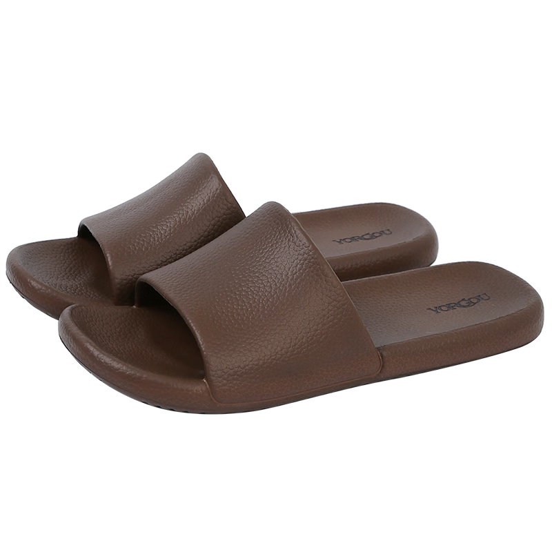 Yuangang Mocha Slippers for Women And Men, Summer Indoor Non-Slip Bathroom Home Sandals, Dark Brown, Size 37-38 [Standard Size]