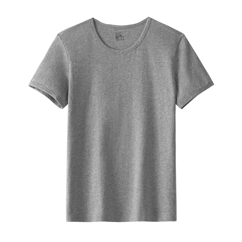 HLA Men's Short Sleeve T-Shirt, Round Neck, 95% Cotton, Stretch, Breathable, Comfortable, Lightweight Basic Undershirt, 2-Pack