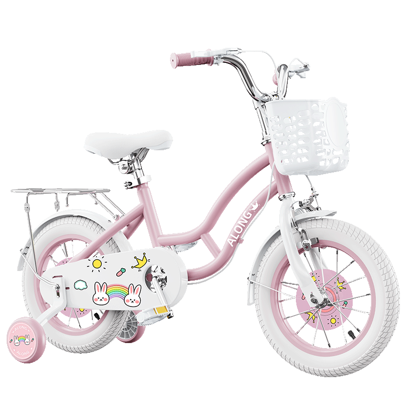 AO SHI LONG Children's Bicycle for Ages 3-5 Girls' Princess Pedal Bike, 16-Inch Kids' Bicycle