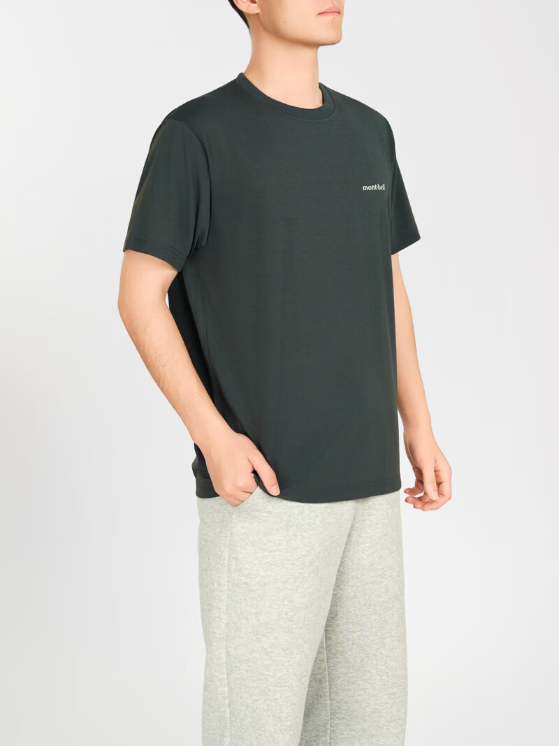 Mont-bell Quick-Dry Men's Breathable Sun-Protective Short Sleeve Outdoor T-Shirt Commuting Hiking Versatile Small Logo Tee 1114686 12