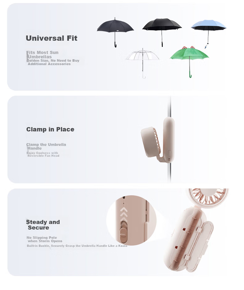 AIRMATE Mini Portable Handheld Fan Card Neck Hanging Quiet Silent Baby Stroller Rechargeable Energy-Saving Outdoor Small Fan Long Battery Life FIND1-1 4