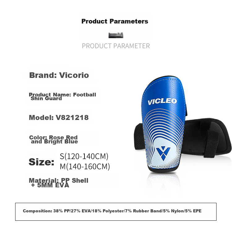 VICLeO Soccer Shin Guards for Children, Football Protective Gear, One Pair V821218 Size S (Straps + Ankle Support) 1