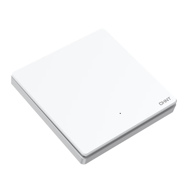 CHINT Wireless Switch Panel Remote Control Smart Switch No Wiring [Single-Gang Adhesive White]