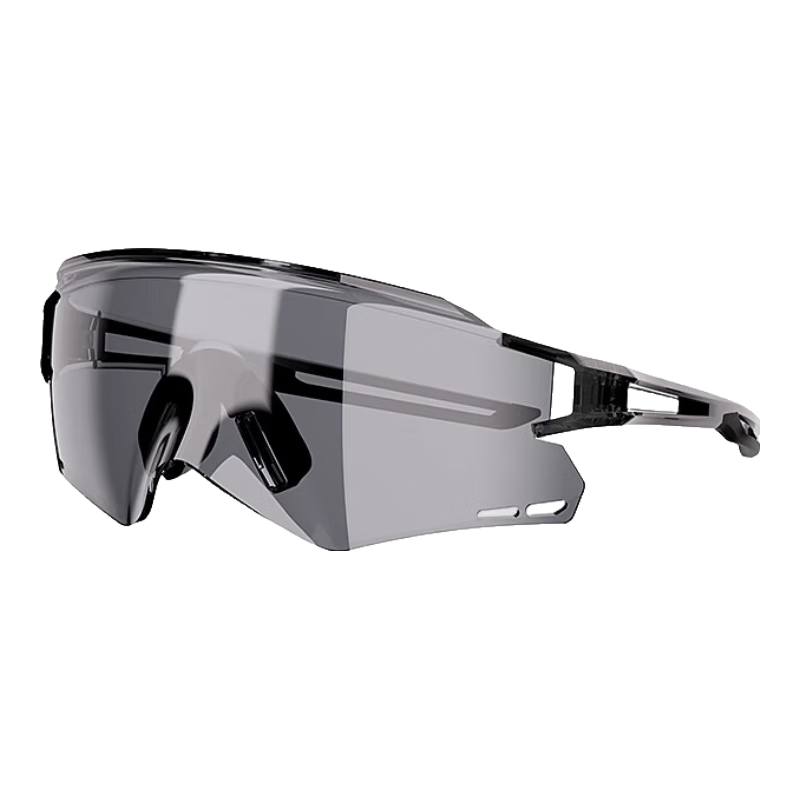 ACRUNU Cycling Glasses, Professional Photochromic Goggles, Day And Night Use, Bicycle Sunglasses, Road Bike Glasses, Deep Black