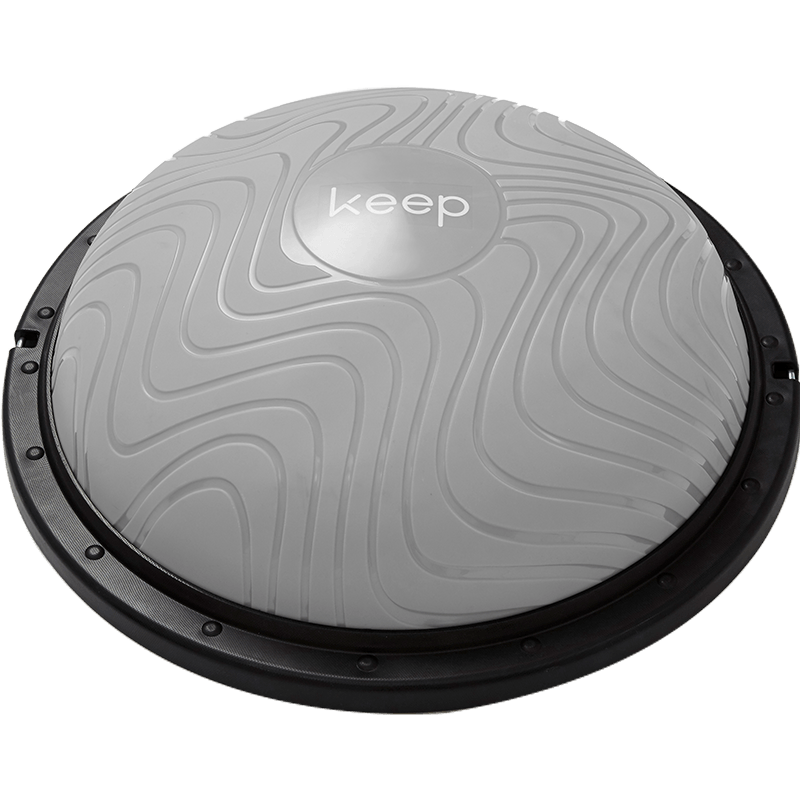 Keep Bosu Balance Ball Thickened Semi-Circular Anti-Burst Yoga Fitness Ball for Adults, Fat Burning, Children's Sensory Integration Training, Gray, 60 Cm