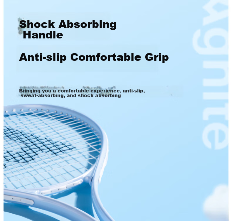 Deli & Angenite Beginner Training Tennis Racket, Entry-Level Entertainment Sports Durable Aluminum Alloy Single Racket Set, Youth Blue 12