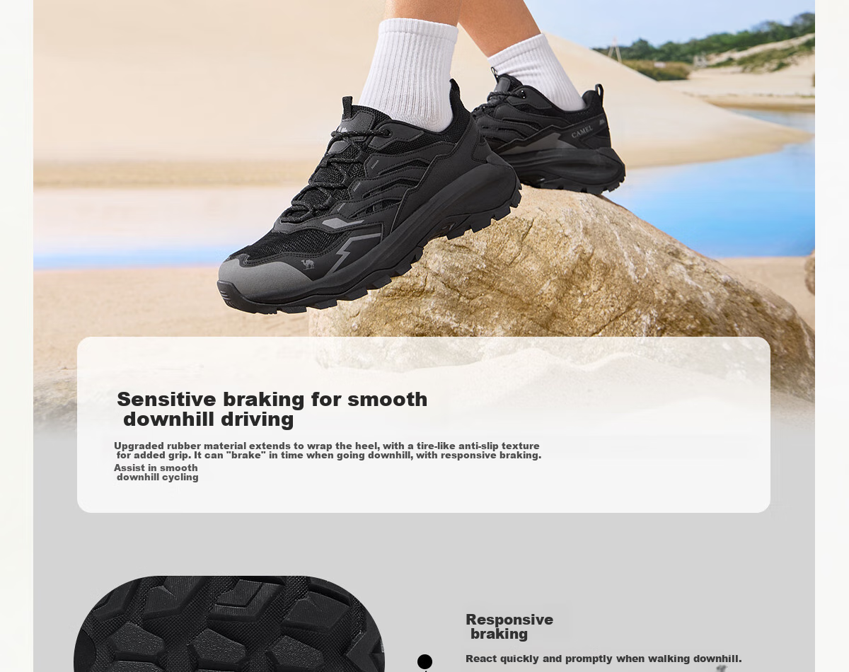 CAMEL [Buyu PRO] Outdoor Hiking Shoes for Men And Women, Breathable Casual Shoes, Non-Slip Wear-Resistant Sports Footwear 9