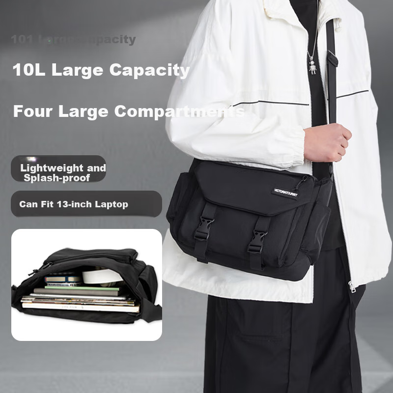 VICTORIATOURIST Crossbody Bag, Men's Shoulder Bag, Trendy Chest Pack, Casual Messenger Bag, Single Shoulder Backpack, Large Capacity Functional Bag, Satchel