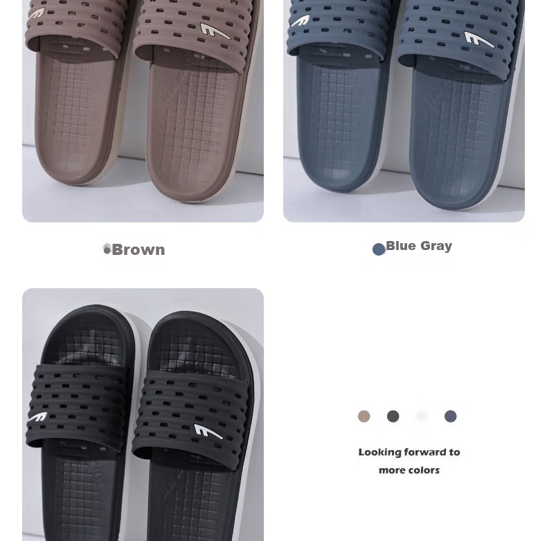 Huili Quick-Drying Slippers for Men, Non-Slip, Comfortable Bathroom Indoor And Outdoor Sandals HL018019 Brown Size 42 8