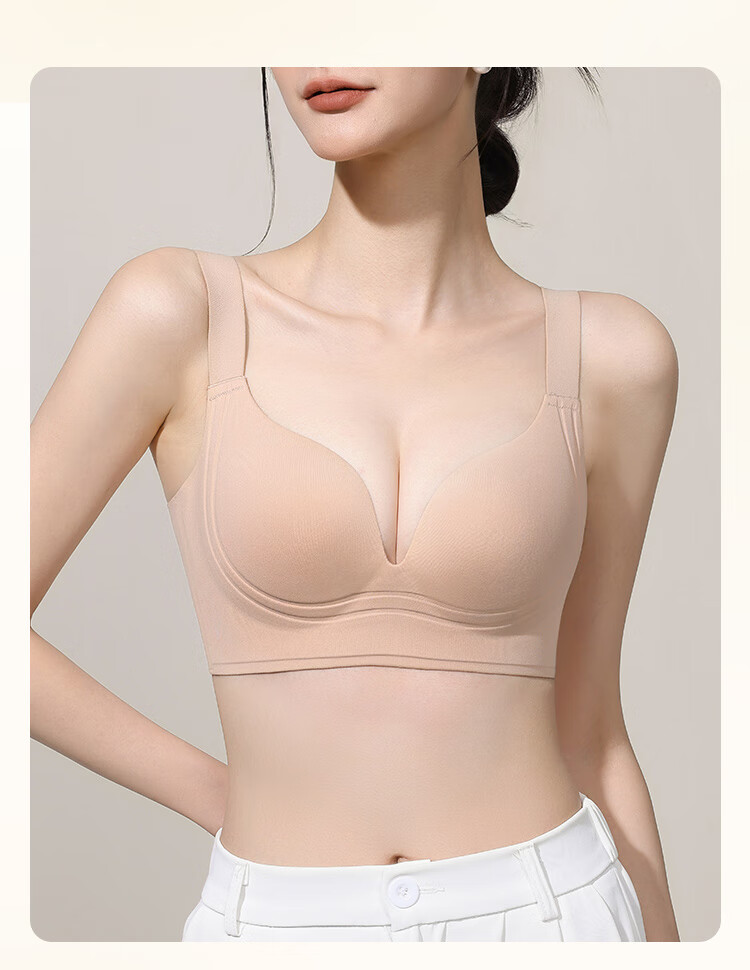 GRACEWELL Seamless Smooth Lift And Push-Up Bra for Women, Anti-Sagging, Minimizing for Large Breasts, Adjustable Wireless Brassiere 10