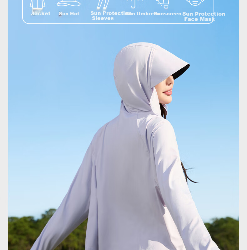 361° Women's Sunscreen Jacket Spring Summer UPF150+ UV Protection Sports Coat Cooling Antibacterial Cape 662624603-4 13