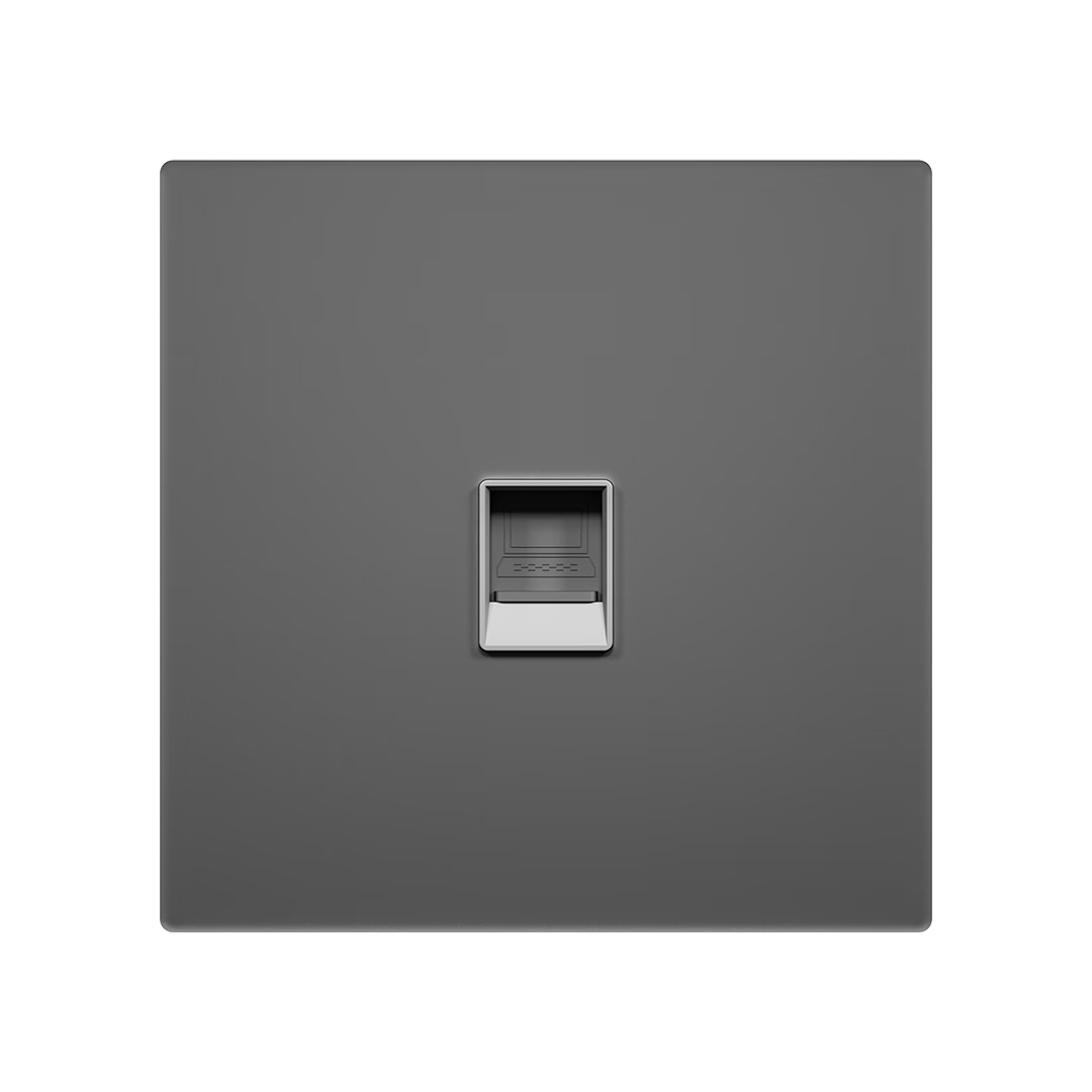 Lingpu Technology E3 Pro Compatible Switch Socket Single Port Cat6 Computer Network Socket 86 Type Concealed Socket Gray