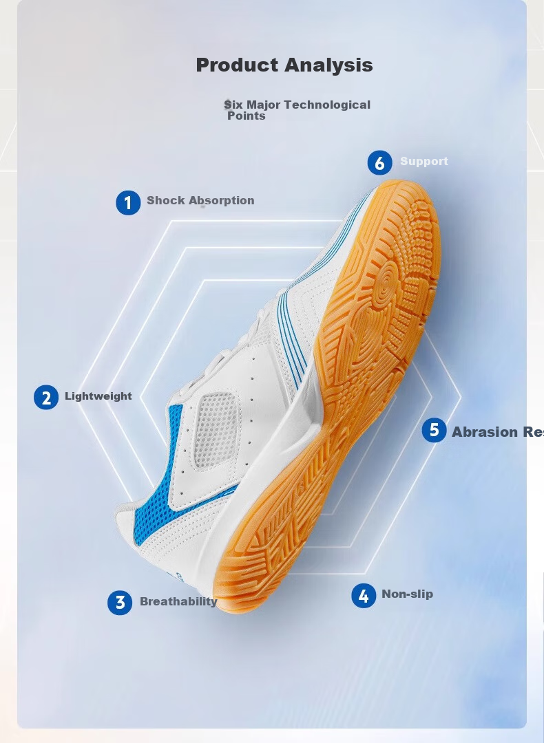 DECATHLON Table Tennis Shoes for Men, Women And Children with Rubber Soles, Breathable Training Tennis Shoes - 4219232 2