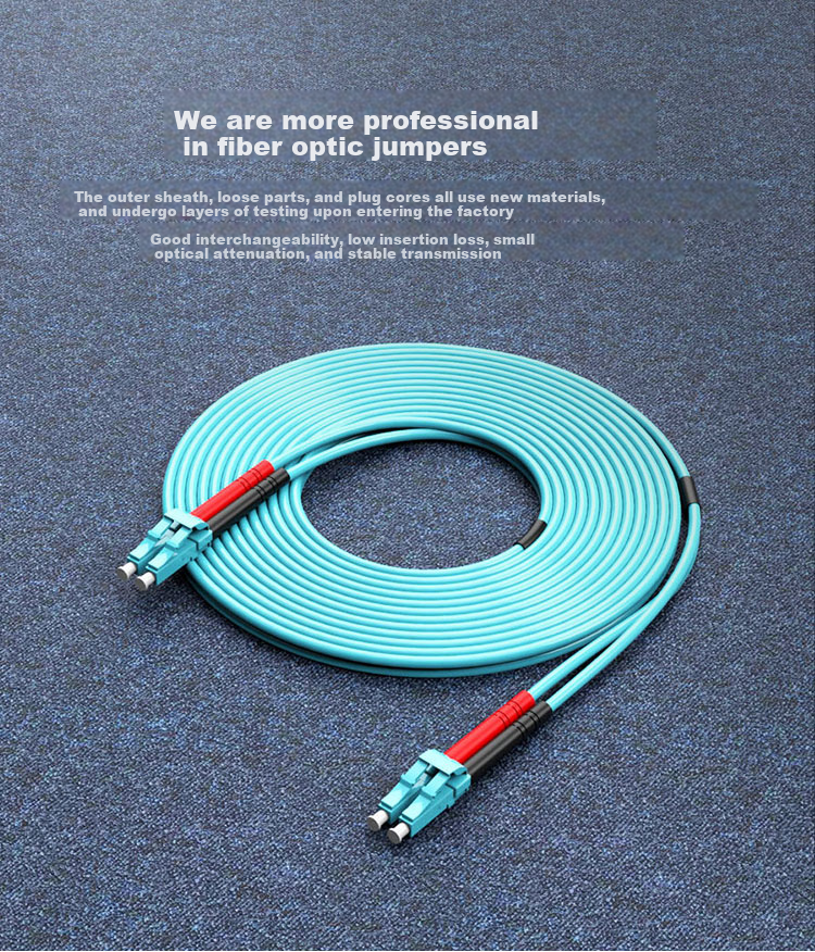 Nokoxin Telecom-Grade 10 Gigabit Multi-Mode Dual-Core Fiber Optic Patch Cable OM3 Multi-Mode Dual-Core Bend-Resistant Pigtail Fiber Optic Module Data Core Computer Room Communication Connection Fiber Optic Pigtail LC-LC, 3 Meters 3