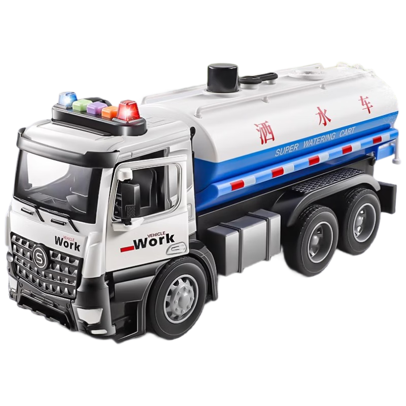 MaBao Twin Children's Day Gift Alloy Watering Truck Toy Large Spray Water Model for Boys Age 3-6
