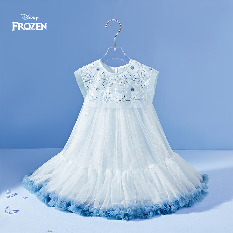 Disney Elsa Princess Dress, Girls' Summer Dress, New Style for 2026, Children's Clothing