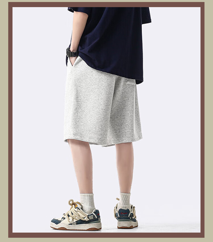 IZEXX American-Style Workwear Casual Shorts for Men, Summer Trendy High Street Loose Versatile Five-Point Pants IZ68 Earth Color M 11
