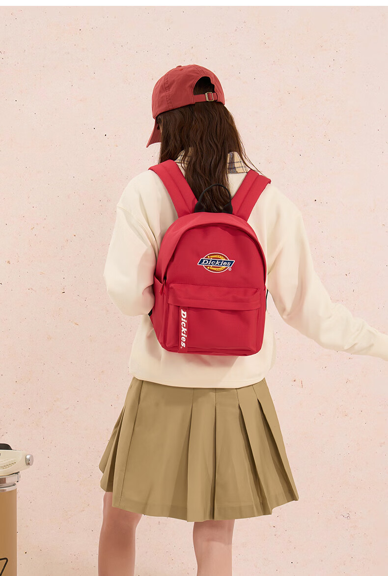 Dickies Backpack for Children, Commuter School Bag for Girls, Casual Travel Backpack for Middle School, High School And College Students, Women's Day Gift, Red 5