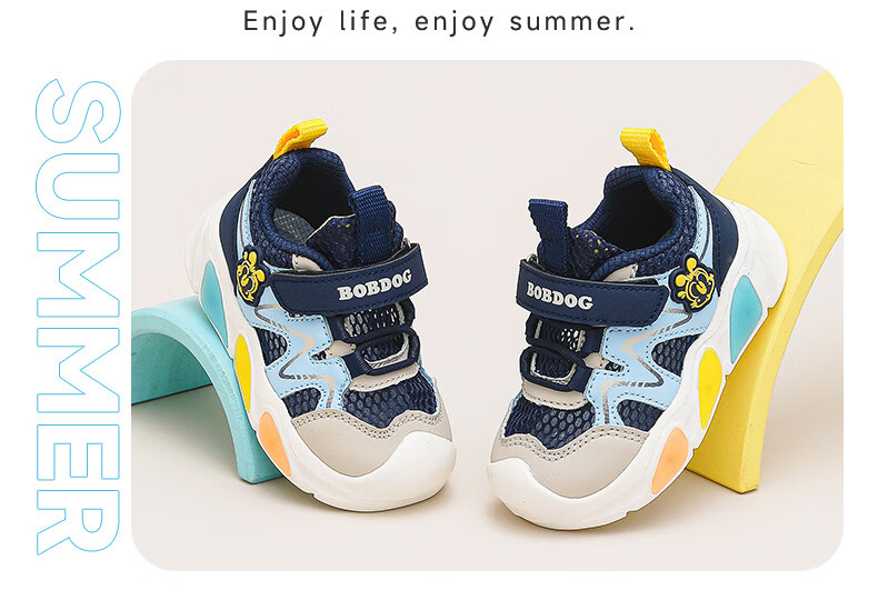 Bobdog Kids Light-Up Shoes Girls Summer Breathable Mesh Baby Walking Shoes 103352145 Sakura Pink Size 23 3
