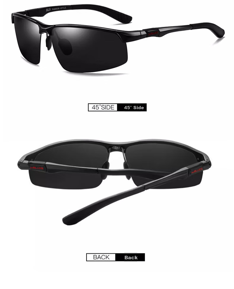 Boshide Driving Glasses, Fishing Goggles, Polarized Sunglasses, Men's Outdoor Cycling Driving Glasses, Black Frame 18