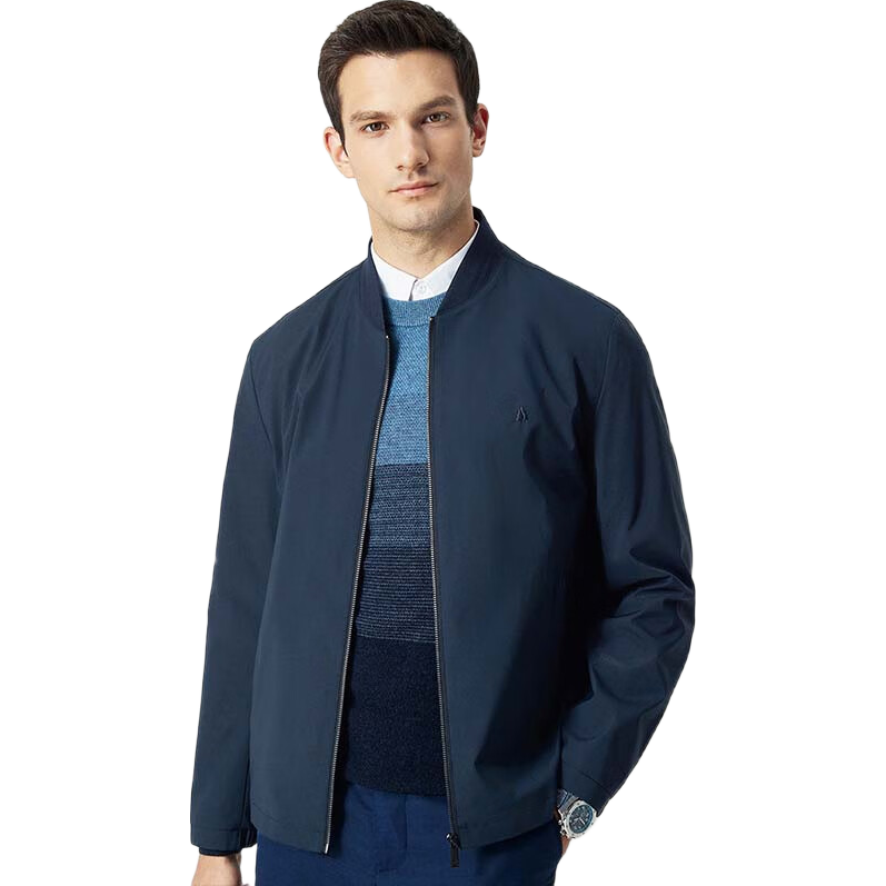 FIRS [Sanfang Technology] Men's Jacket, Autumn Short Style, Wrinkle-Resistant, Business Commute Casual Stand-Collar Zipper Menswear