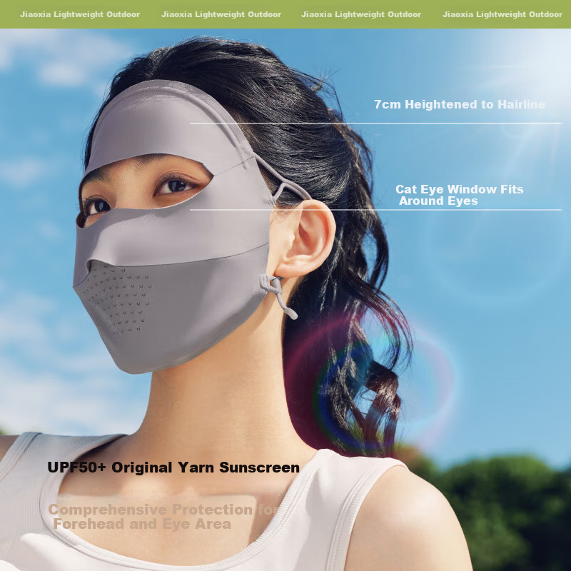 Beneunder Face Mask, Sun Protection Face Cover, Full-Face Coverage, Lightweight And Seamless, Sunscreen Face Mask, Face Bib, High-Quality Cycling Breathable Medical Beauty Pink