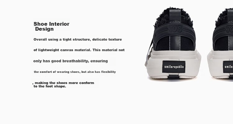 Smilerepublic [Xu Yiyang's Choice] 70S Classic Black/white Low-Top Canvas Shoes, Black, Size 38 8