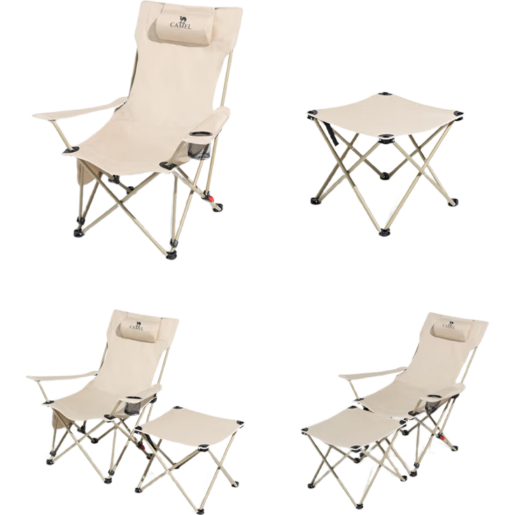 CAMEL Outdoor Dual-Use Folding Chair Nap Office Recliner Portable Fishing Camping Beach Chair 175BHD0014