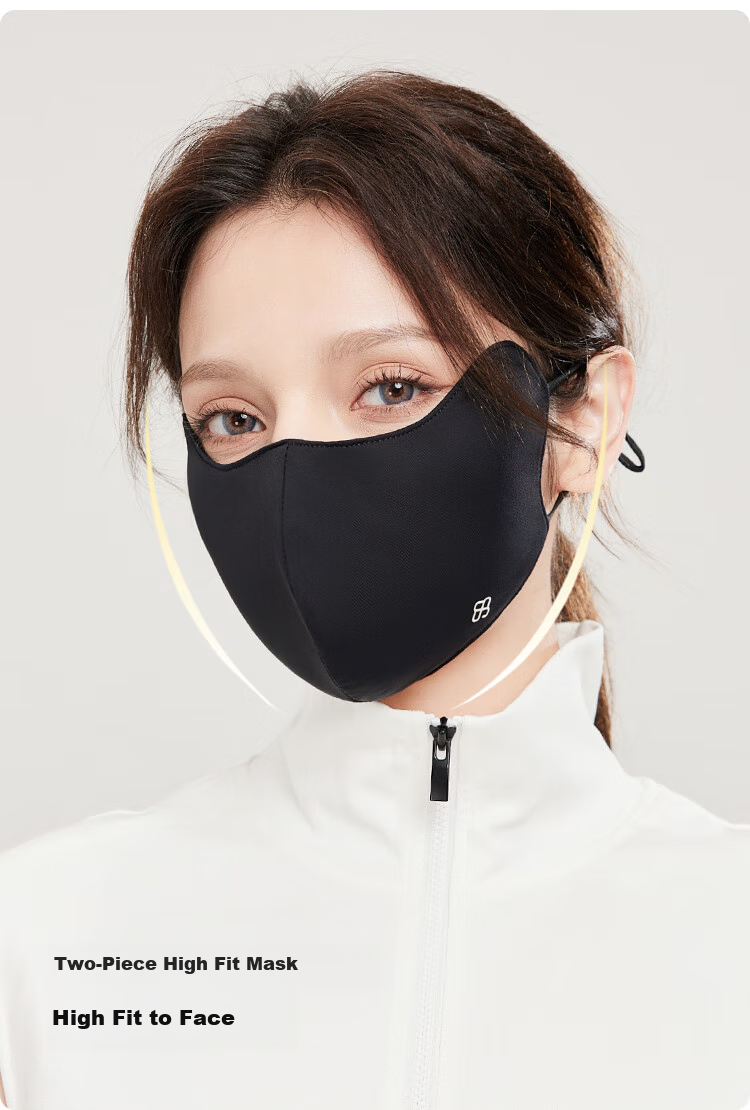 JIUMU Ice Silk Sun Protection Face Mask for Men And Women, Summer UV Protection, Sun-Shading, Cycling, Breathable, Three-Dimensional Full Face Sun Protection Mask 3