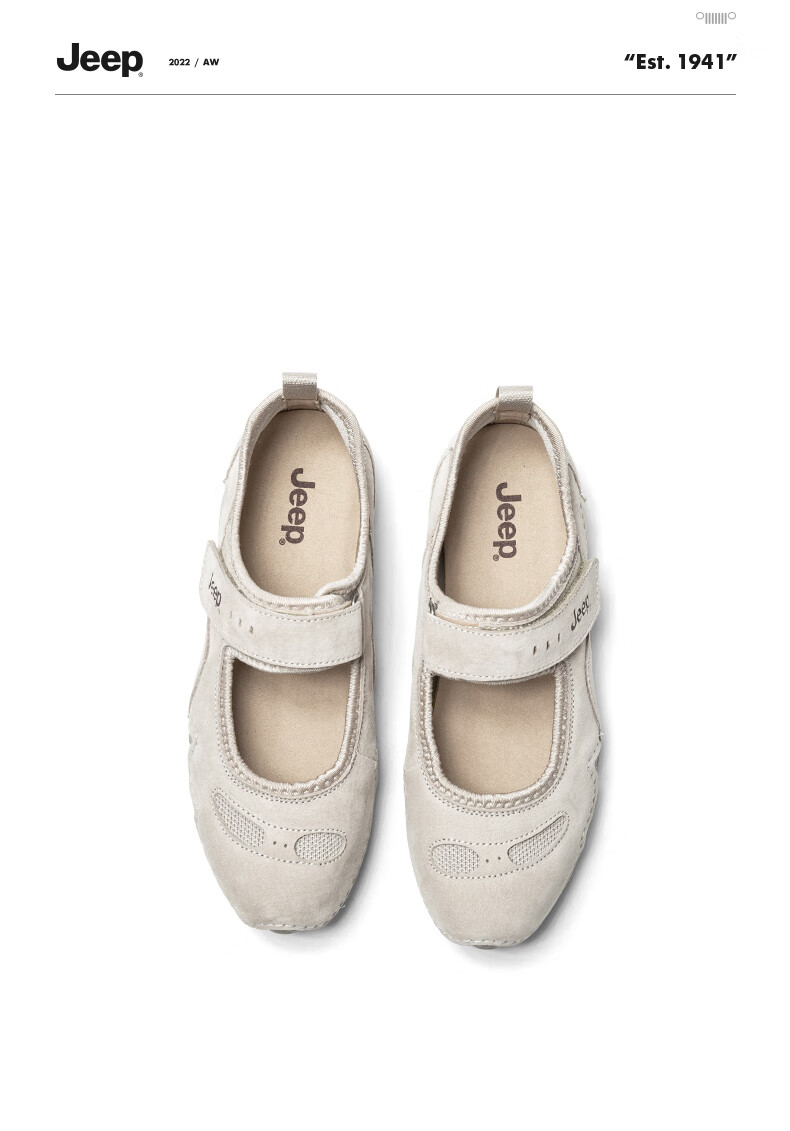JEEP Women's Sport Mary Jane Soft Sole Casual Sandals Summer New Retro Versatile Flat Shoes Gray Size 38 3